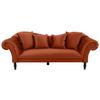 3-Sitzer-Sofa Cupido - Rostfarben/Schwarz, Design, Textil (242/91/104cm) - MID.YOU