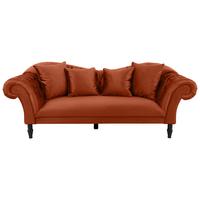 3-sitzer-sofa Cupido - Rostfarben/Schwarz, Design, Textil (242/91/104cm) - MID.YOU