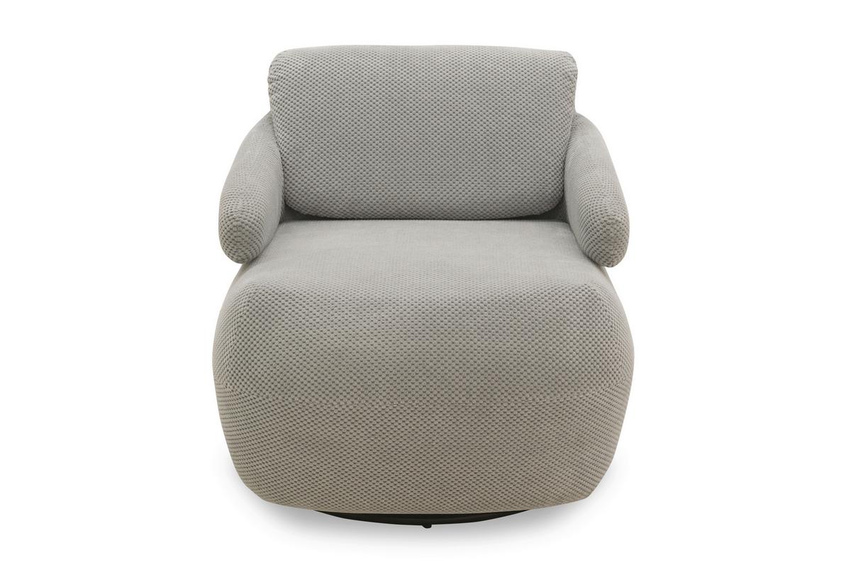 Sessel Hellgrau B: 68 cm - Hellgrau/Schwarz, Design, Textil (68/67/88cm) - MID.YOU