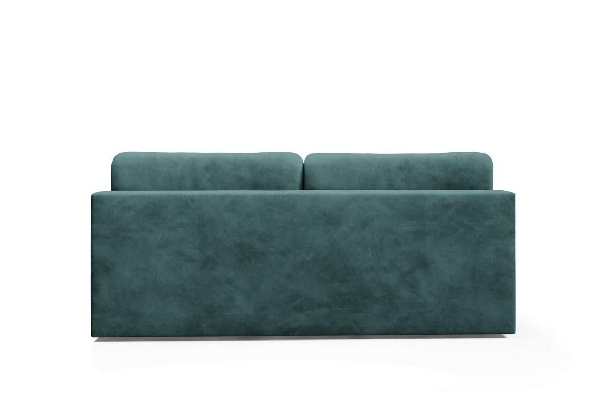 Schlafsofa Maron Petrol B: 219cm - Petrol/Schwarz, Design, Textil (219/94/110cm) - Livetastic