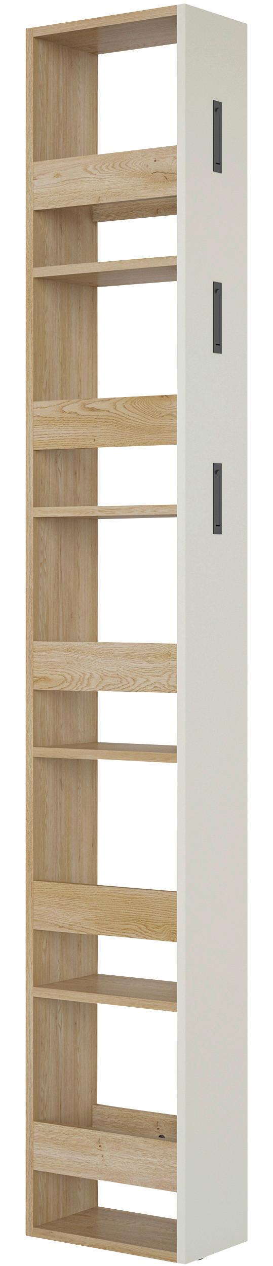 Garderobenschrank Sarina Eichefarben, Kaschmir B: 18 cm - Kaschmir/Eichefarben, Trend, Holzwerkstoff (18/201,5/32,2cm)
