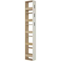 Garderobenschrank Sarina Eichefarben, Kaschmir B: 18 cm - Kaschmir/Eichefarben, Trend, Holzwerkstoff (18/201,5/32,2cm)