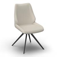 Otoční židle MILANA - černá/světle šedá, Moderní, kov/dřevo (54/93/59cm) - Bessagi Home