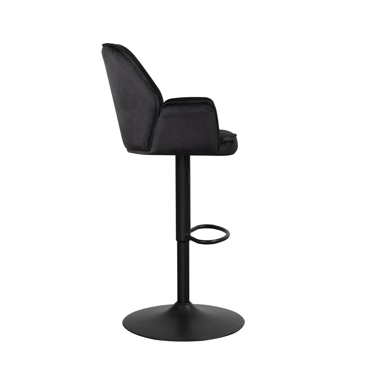 Barhocker-Set Donny Schwarz B: 54 cm - Schwarz, MODERN, Textil/Metall (54/100/58cm) - MID.YOU