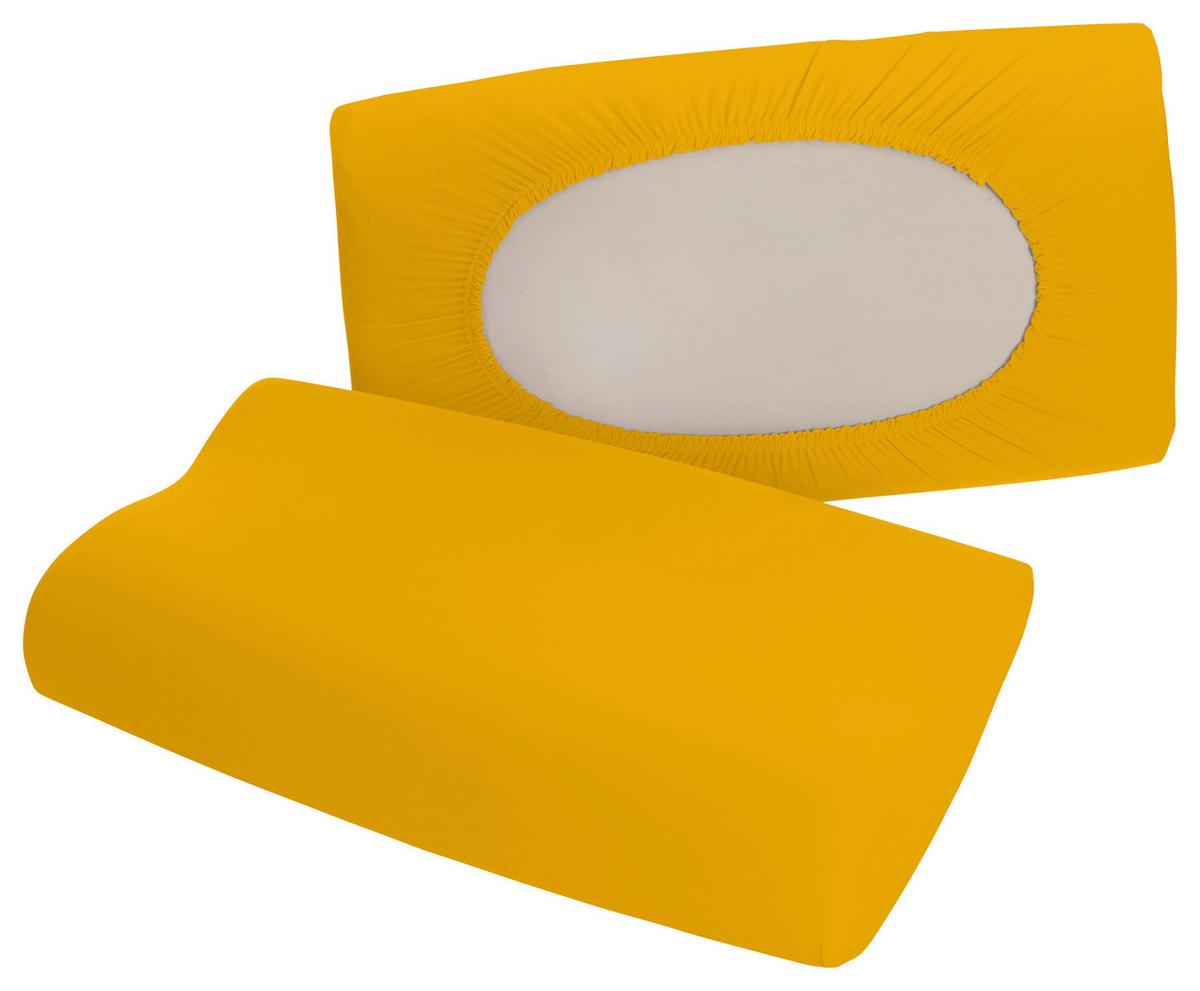 Polsterbezug Pure Flexible - Gelb, Basics, Textil (40-70/40-90cm) - Schlafgut