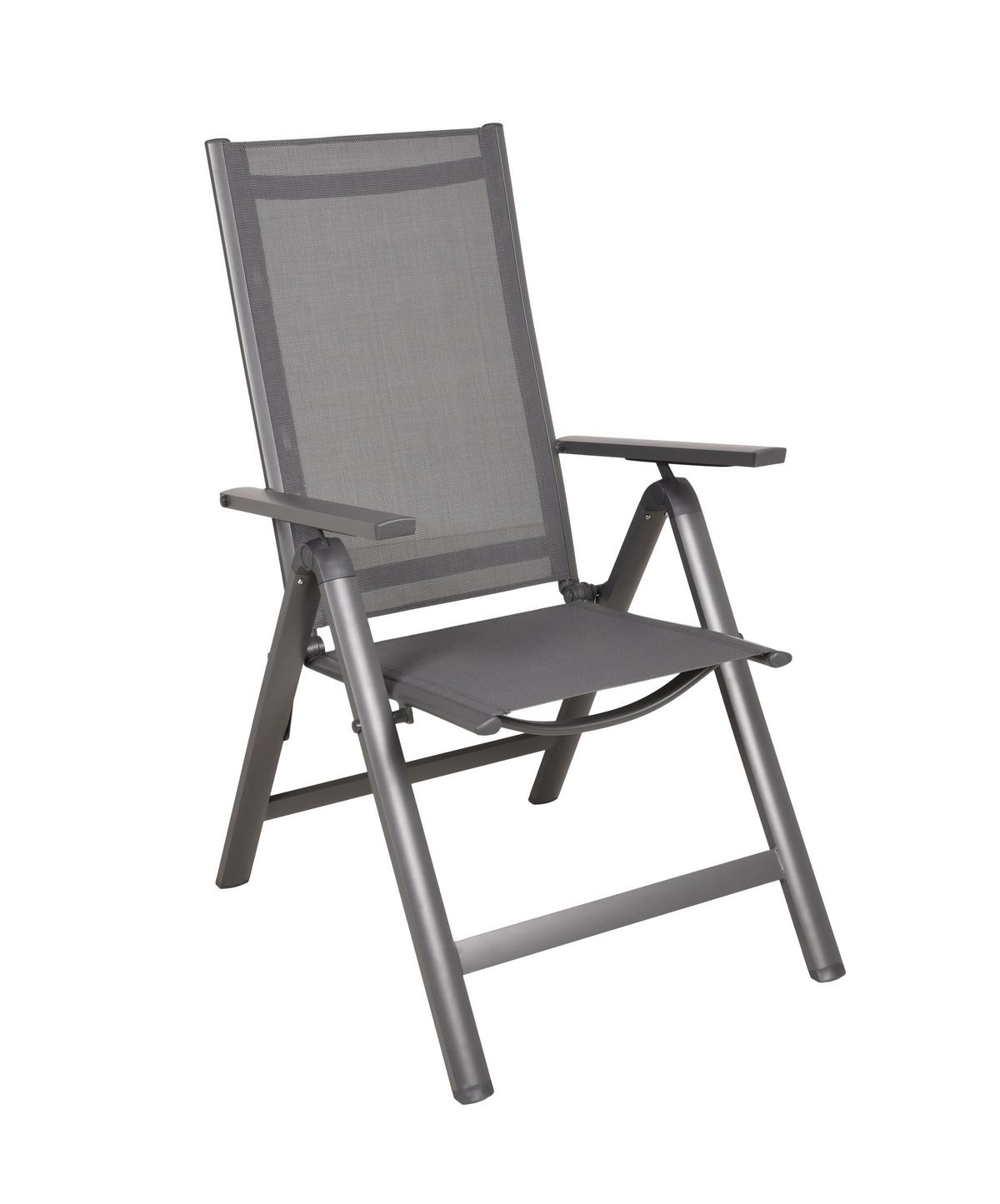 GARTENKLAPPSTUHL-SET HOCHLEHNER LENOLA ANTH,2ER SET - Anthrazit, MODERN, Kunststoff/Metall (59,5/107/73cm) - Gardenson