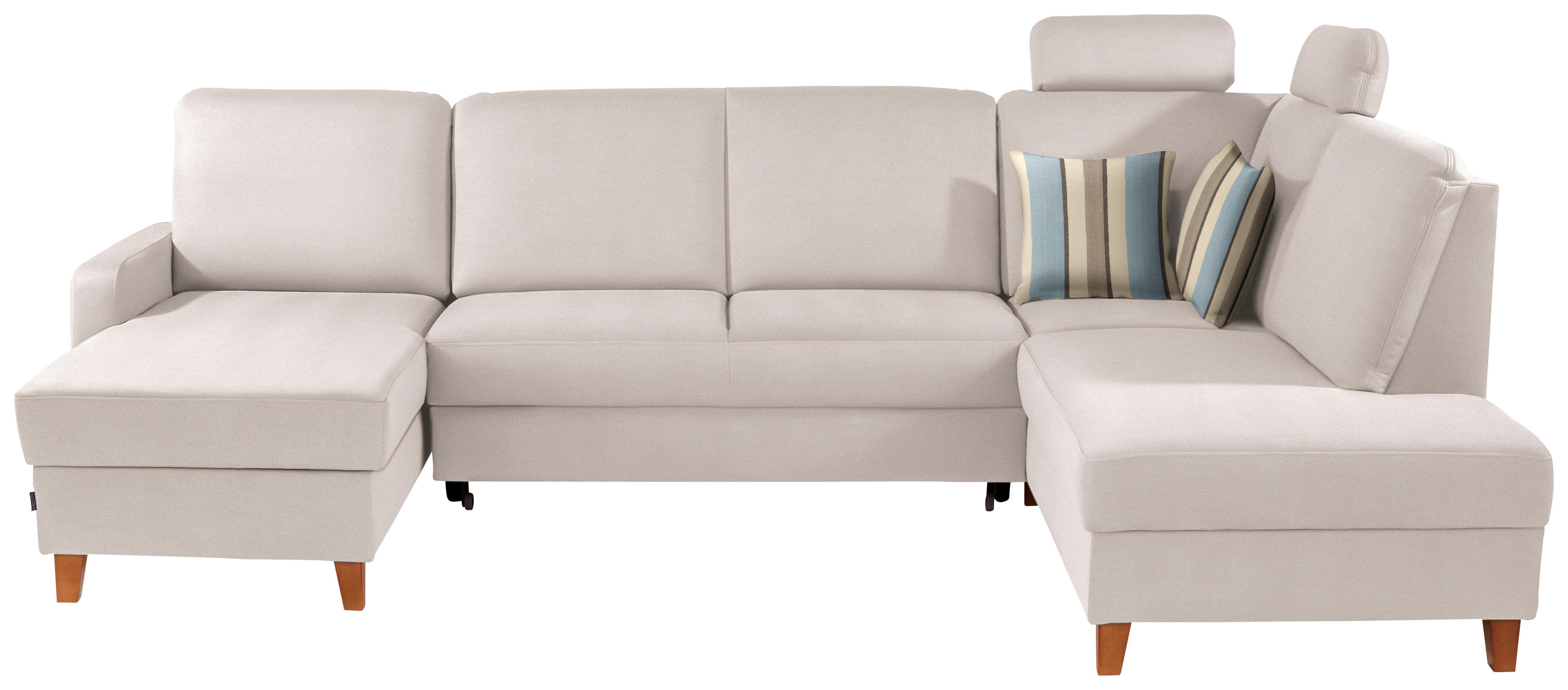 Wohnlandschaft in U-Form Country 157x299x196 cm - Hellbraun/Creme, ROMANTIK / LANDHAUS, Holz/Holzwerkstoff (157/299/196cm) - James Wood