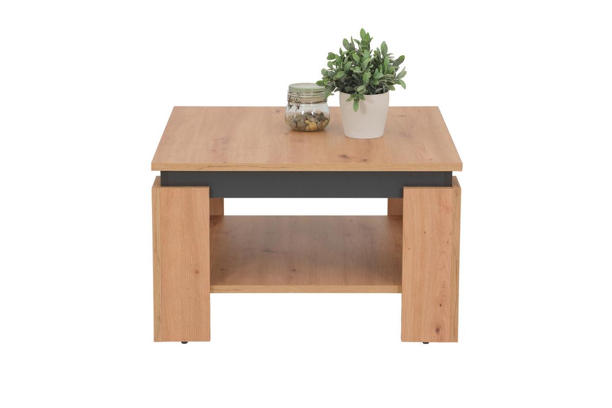 Couchtisch Tim Eiche A. Dekor L: 68 cm - Eiche Artisan, Design, Holzwerkstoff (68/68/41cm) - Livetastic