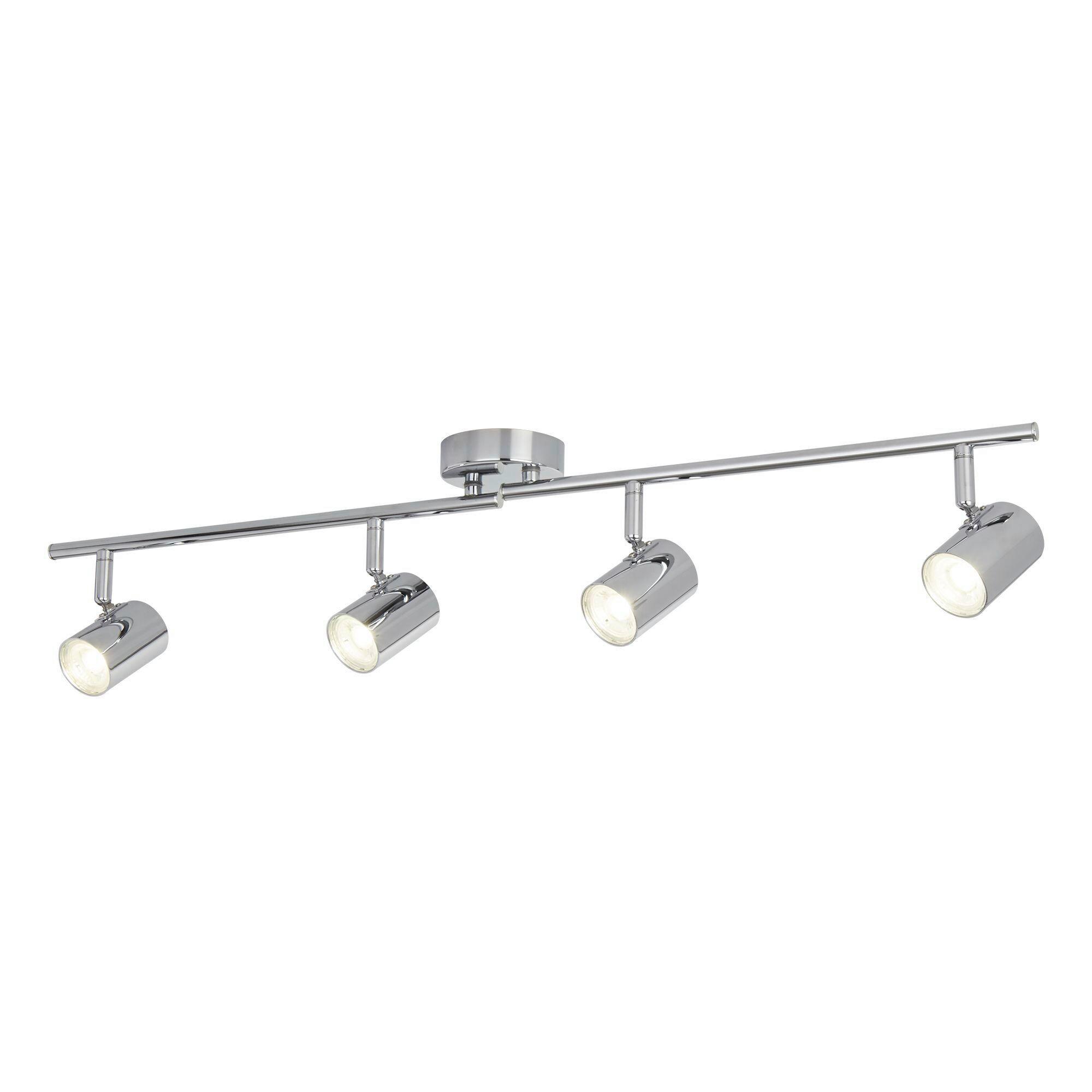 Mennyezeti Spotlámpa 3174cc Rollo - krómszínű/átlátszó, Design, üveg/fém (77/13/9cm)