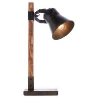 Tischleuchte 82149/46 Plow - Schwarz, Natur, Holz/Metall (16/55cm) - Brilliant