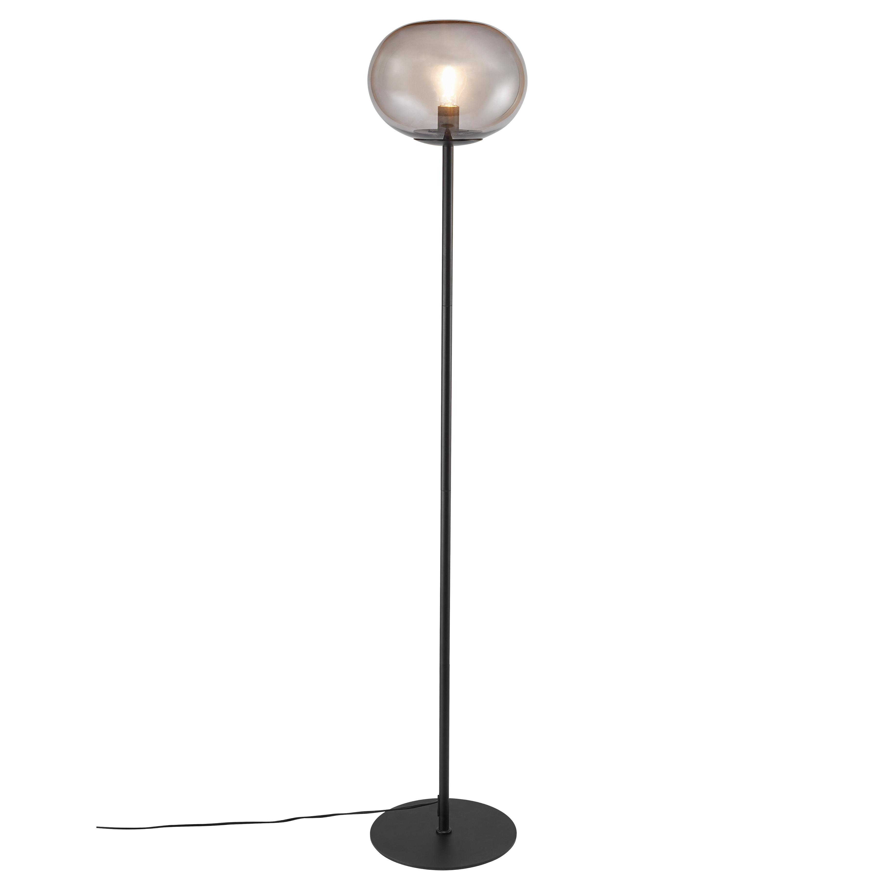 Stehleuchte Alton Schwarz D: 28 cm - Schwarz, Basics, Glas/Metall (28/150cm) - Nordlux