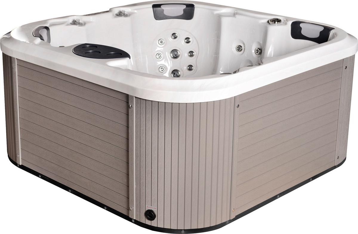 Whirlpool Acryl Florenz 200 X 91 X 200 cm - Weiß/Grau, MODERN, Kunststoff (200/200/91cm)
