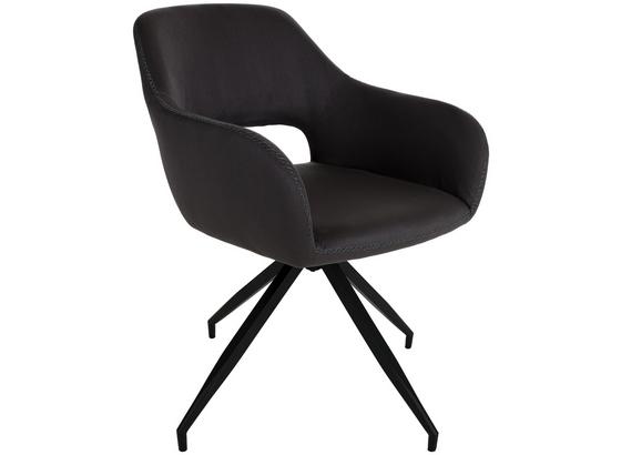 Stuhl Susan - Schwarz/Grau, MODERN, Textil/Metall (58/79/58,5cm) - Luca Bessoni Stuhl Susan - Schwarz/Grau, MODERN, Textil/Metall (58/79/58,5cm) - Luca Bessoni