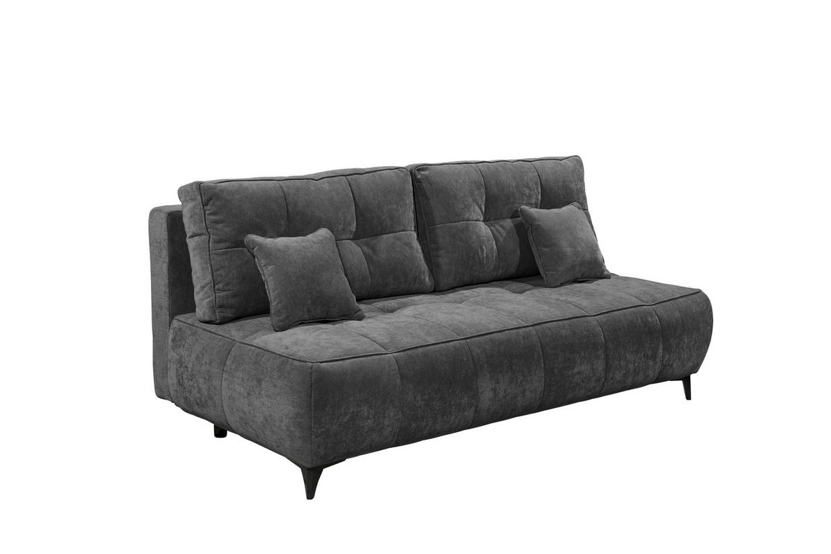 Schlafsofa Elisa Antrahrazit, Schlaffunktion - Anthrazit/Schwarz, MODERN, Textil (215/96/106cm) - MID.YOU