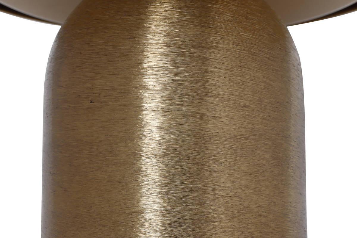 Tortenplatte Rund Eisen Art Deco D: 24,5 cm - Goldfarben/Weiß, Trend, Metall (24,5/14cm) - Kayoom