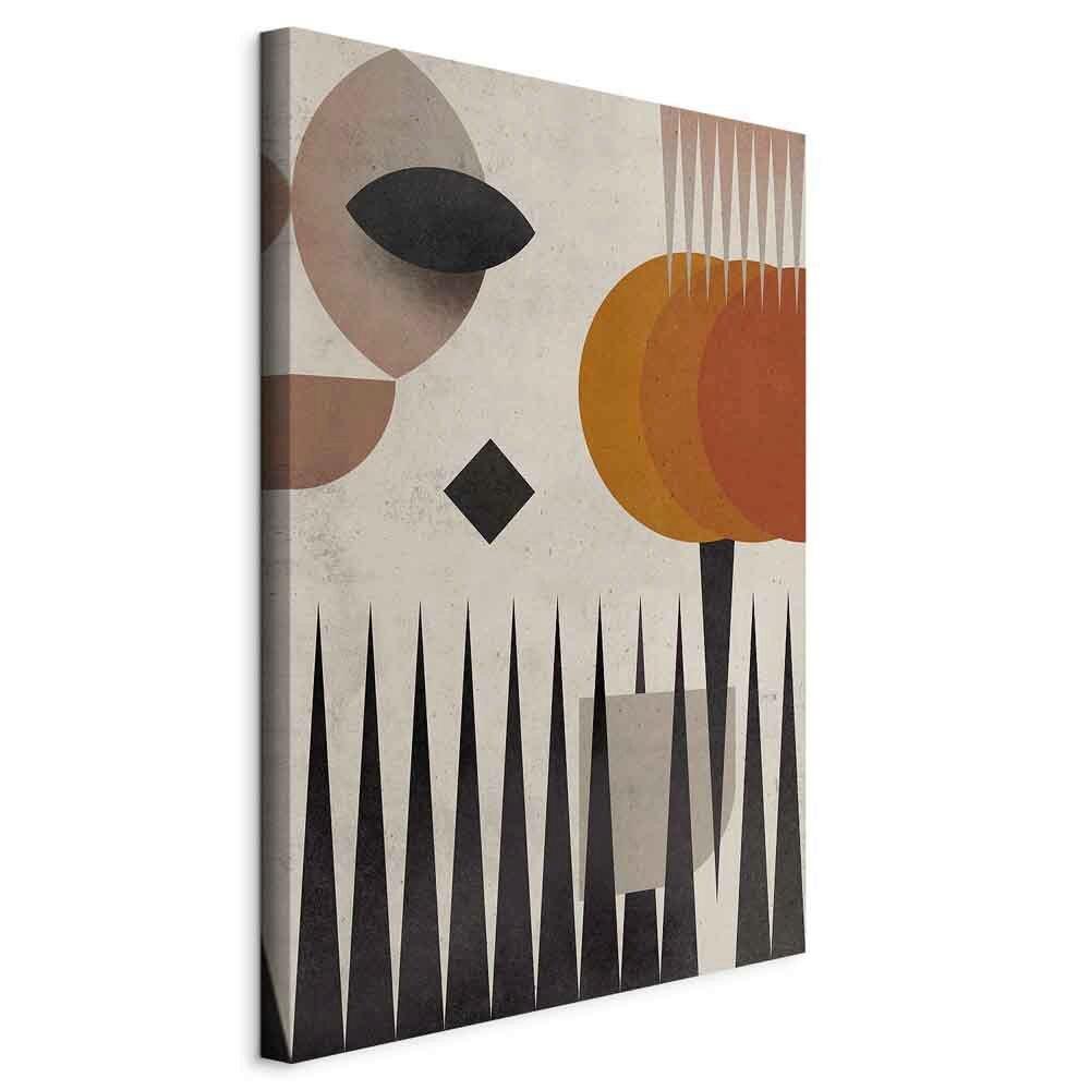 Leinwandbild Mountains Greige Cognac B: 40 Cm
