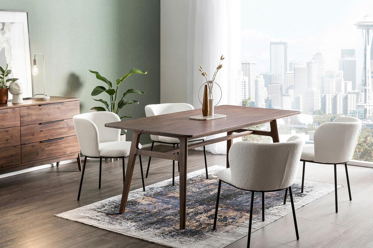 Stuhl-Set Weiß B: 54,5 cm - Schwarz/Weiß, MODERN, Textil/Metall (54,5/76/59cm) - Livetastic