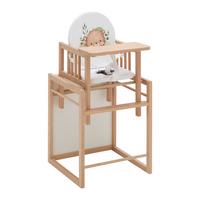 Dětská kombinovaná jídelní židle WIKI-NATUR, buk - přírodní barvy/barvy buku, dřevo (46/93/46cm)