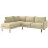 Ecksofa Samos Beige S: 204x267 Cm - Beige/Schwarz, Design, Textil (204/267cm) - Livetastic