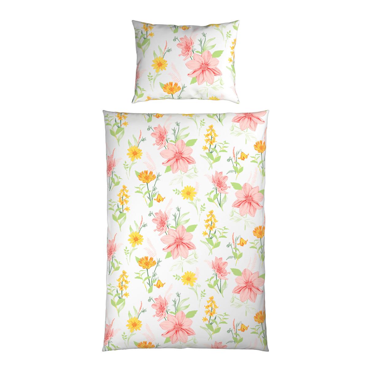 Bettwäsche Maila - Gelb/Rot, MODERN, Textil - Luca Bessoni