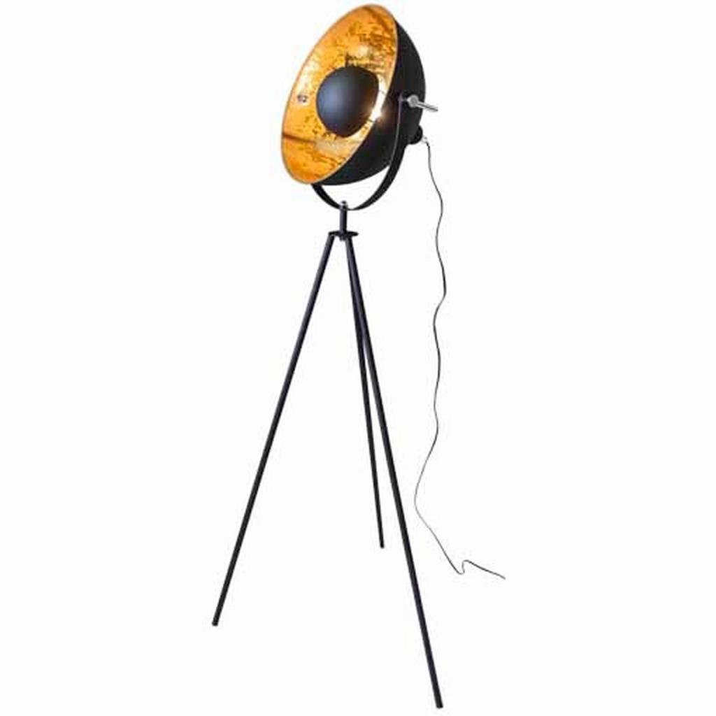 Stehlampe Captain Mini Schwarz/goldfarben Dreibeinig