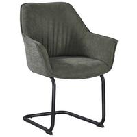 ŽIDLE S PODRUČKAMI NOVA - černá/zelená, Moderní, kov/textil (64/87/60cm) - Premium Living