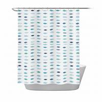 Duschvorhang Santorini Polyester ca. 180x200 cm - Blau, Basics, Textil (180/200cm) - Spirella