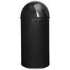 Abfallsammler Push 35l - Schwarz, Basics, Kunststoff/Metall (30/66/30cm) - MID.YOU