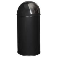 Abfallsammler Push 35l - Schwarz, Basics, Kunststoff/Metall (30/66/30cm) - MID.YOU