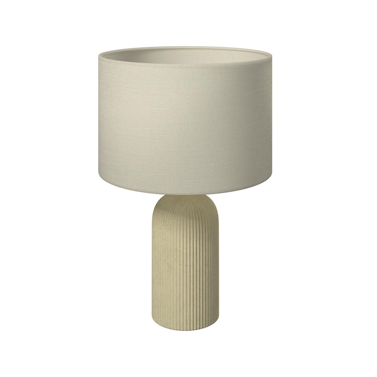 Tischleuchte Lucina Beige/Creme max. 40 Watt - krémová/béžová, Modern, kov/textil (30/46cm) - Bessagi Home