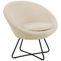 Sessel Center - Creme/Schwarz, Design, Textil (82/81/71cm) - Livetastic