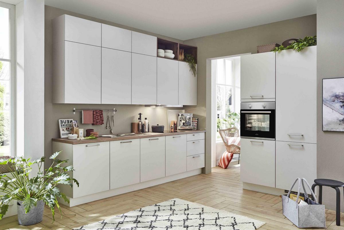 Einbauküche Seidengrau Planbar In Seidengrau - Hellgrau, MODERN, Holzwerkstoff - Vertico