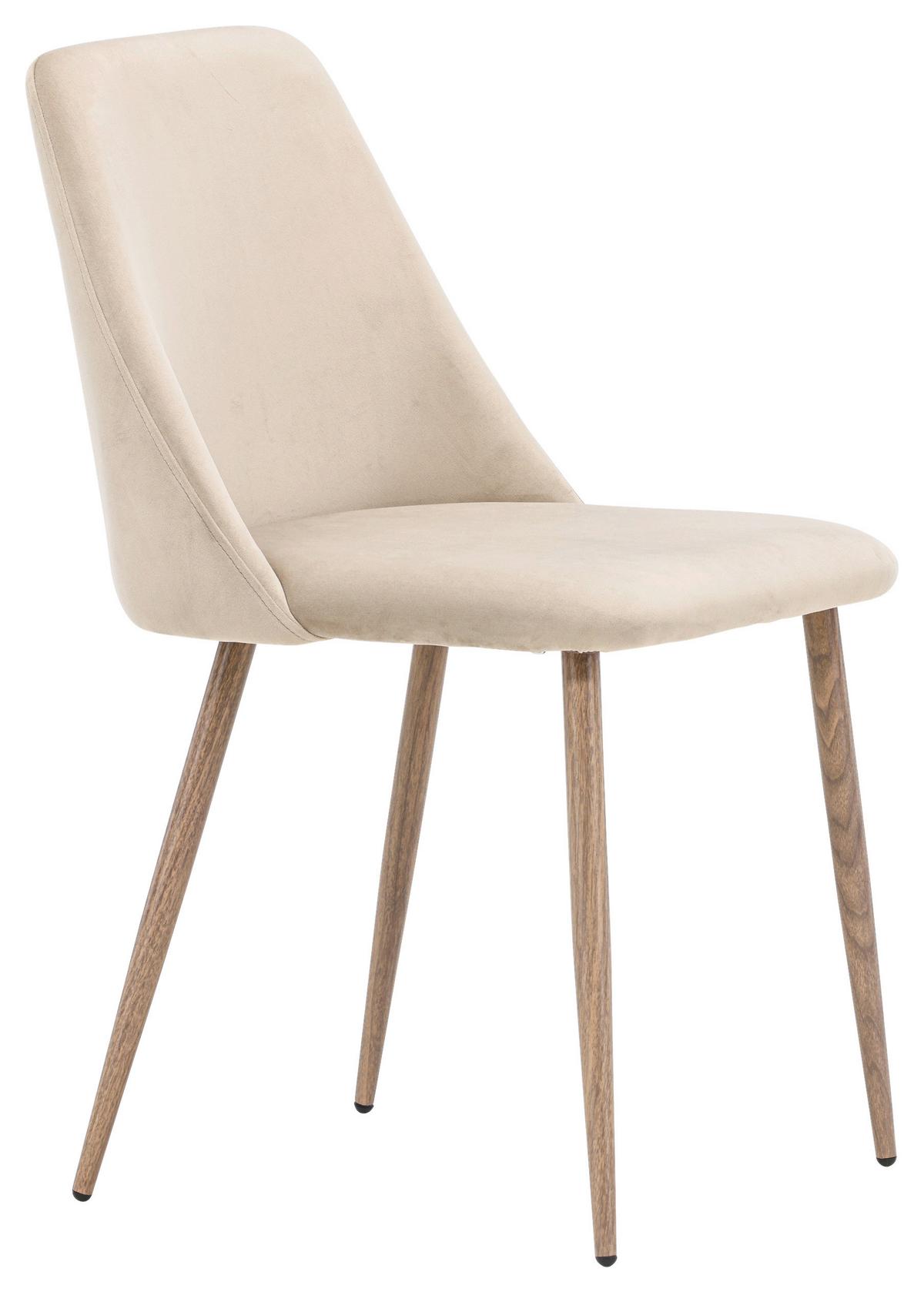 Stuhl-Set Night - Beige/Braun, Design, Textil/Metall (49/87/56cm) - Livetastic