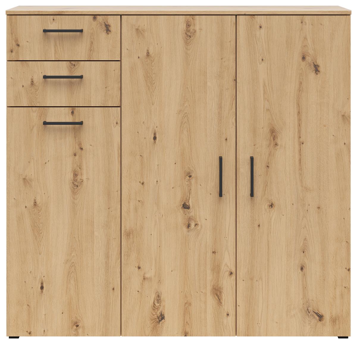 Komód Cabinet - Artisan tölgy, Modern, faalapú anyag (120/115/40cm)