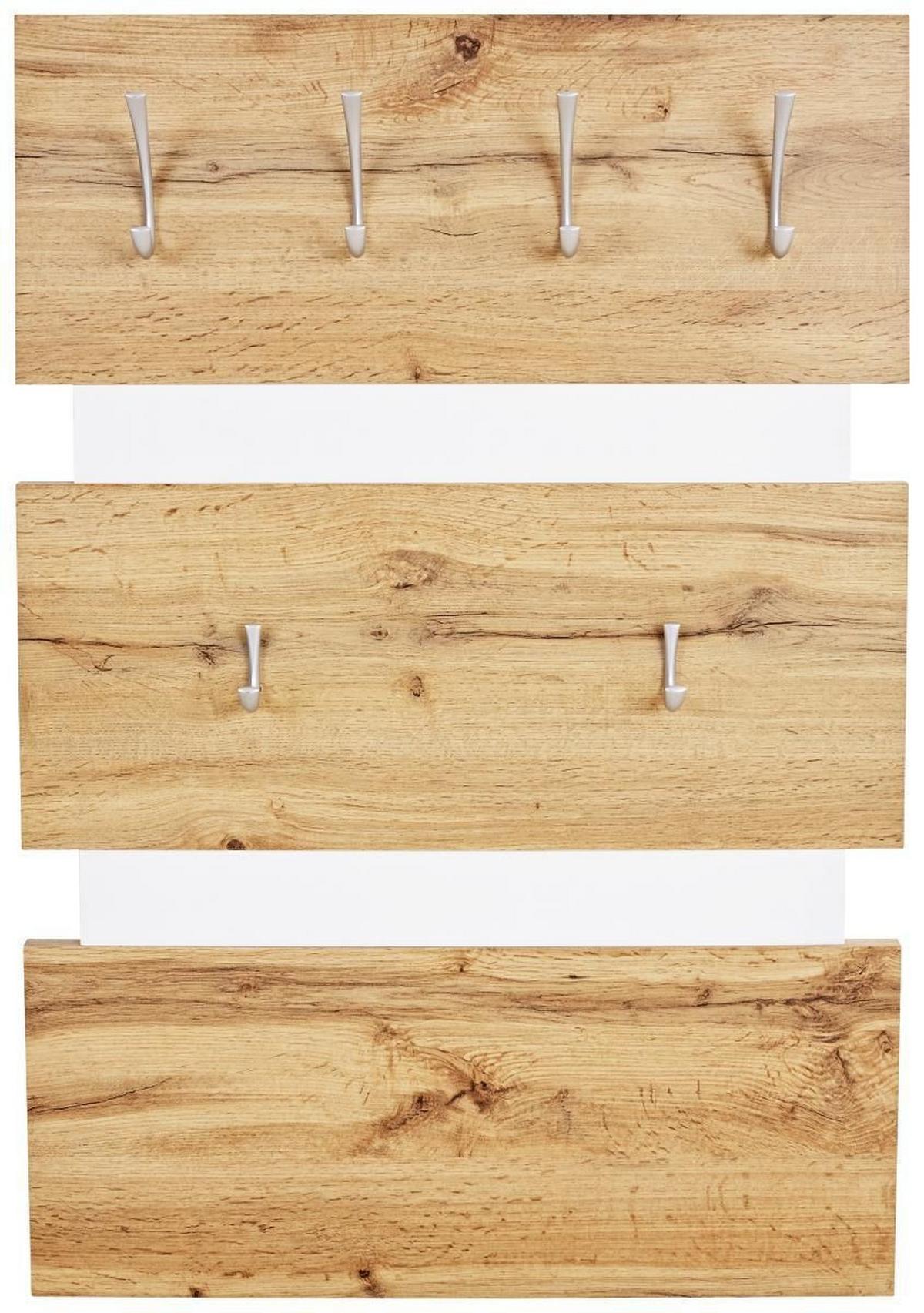 Előszobapanel Moya *TOP ÁR* - tölgyfa/fehér, Modern, műanyag/faalapú anyag (70/99/2cm) - Best Price