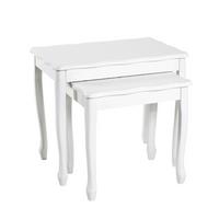 Satztisch London Weiß - Weiß, Basics, Holz/Holzwerkstoff (43/56/41/48/32/36cm)