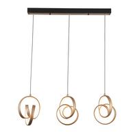 Závesné LED svietidlo JOSEM1 - čierna/cappuccino, Modern, kov/plast (75/18/120cm) - Premium Living