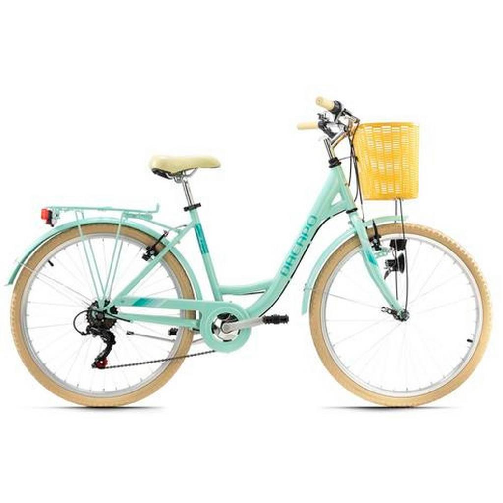 Citybike Damen 26 Zoll Cantaloupe mit Korb 6 Gänge