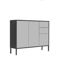 Kommode Mailand Anthrazit/weiß B: 105,5cm - Anthrazit/Weiß, MODERN, Holzwerkstoff (105,5/86/33cm) - MID.YOU