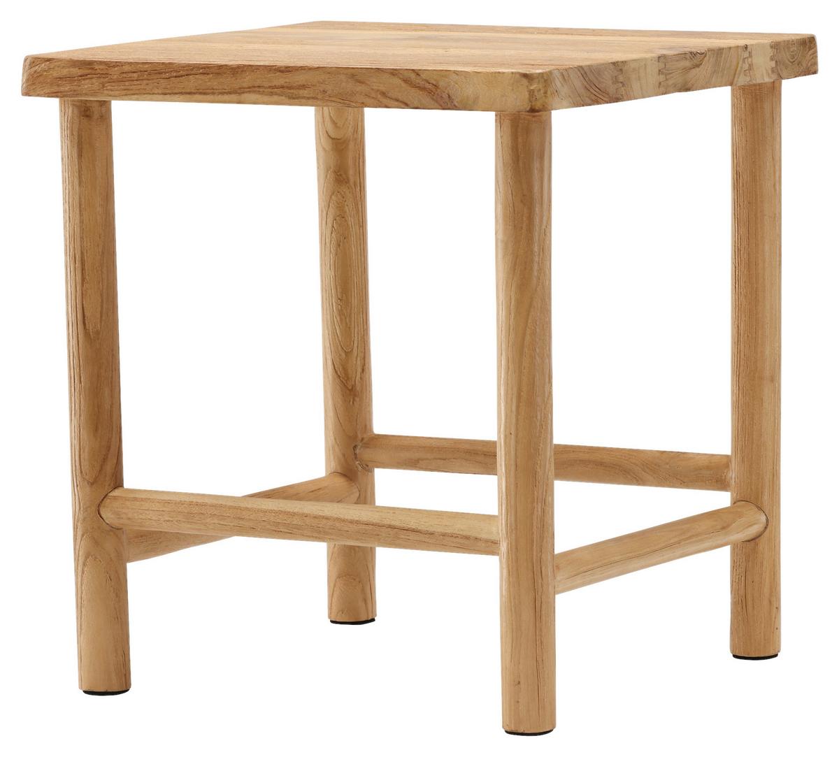 Hocker Noster - Hellbraun, Design, Holz (42/46/42cm) - Livetastic
