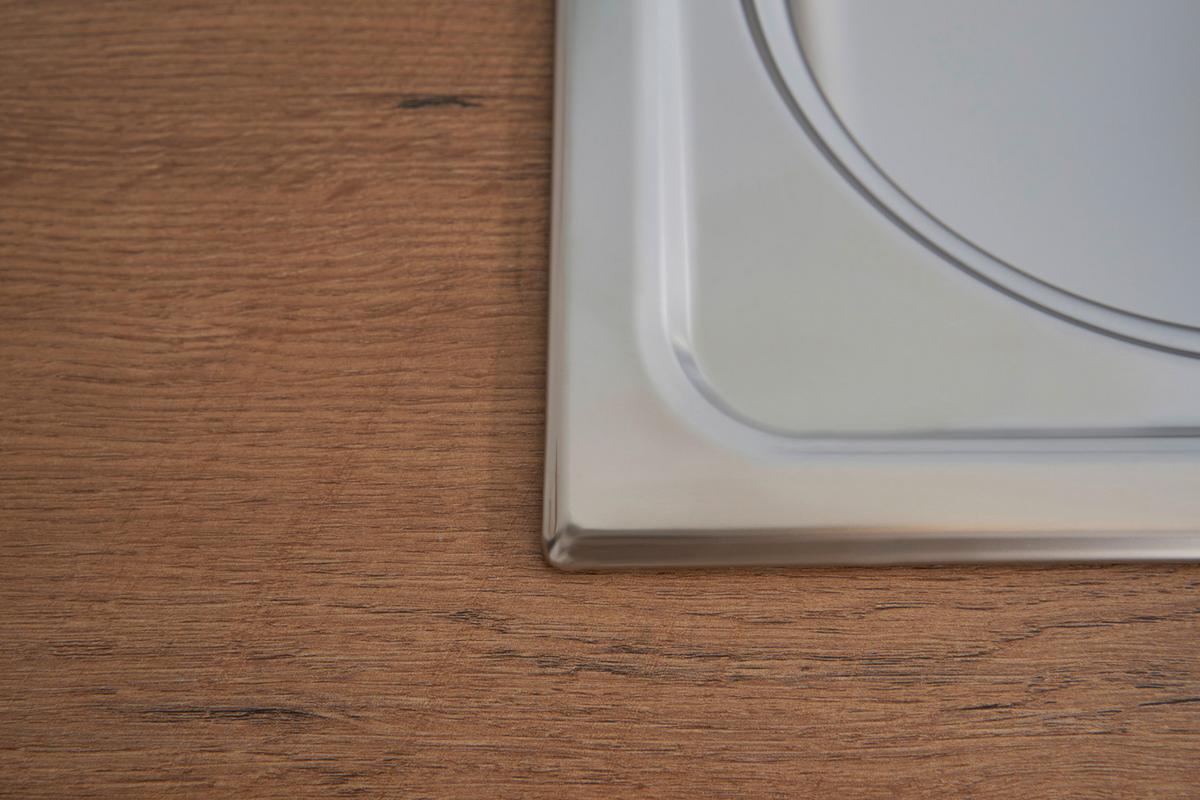 Spüle Respekta Edelstahl Bxt: 100x50 cm - Edelstahlfarben, MODERN, Metall (100/17,5/50cm) - Respekta