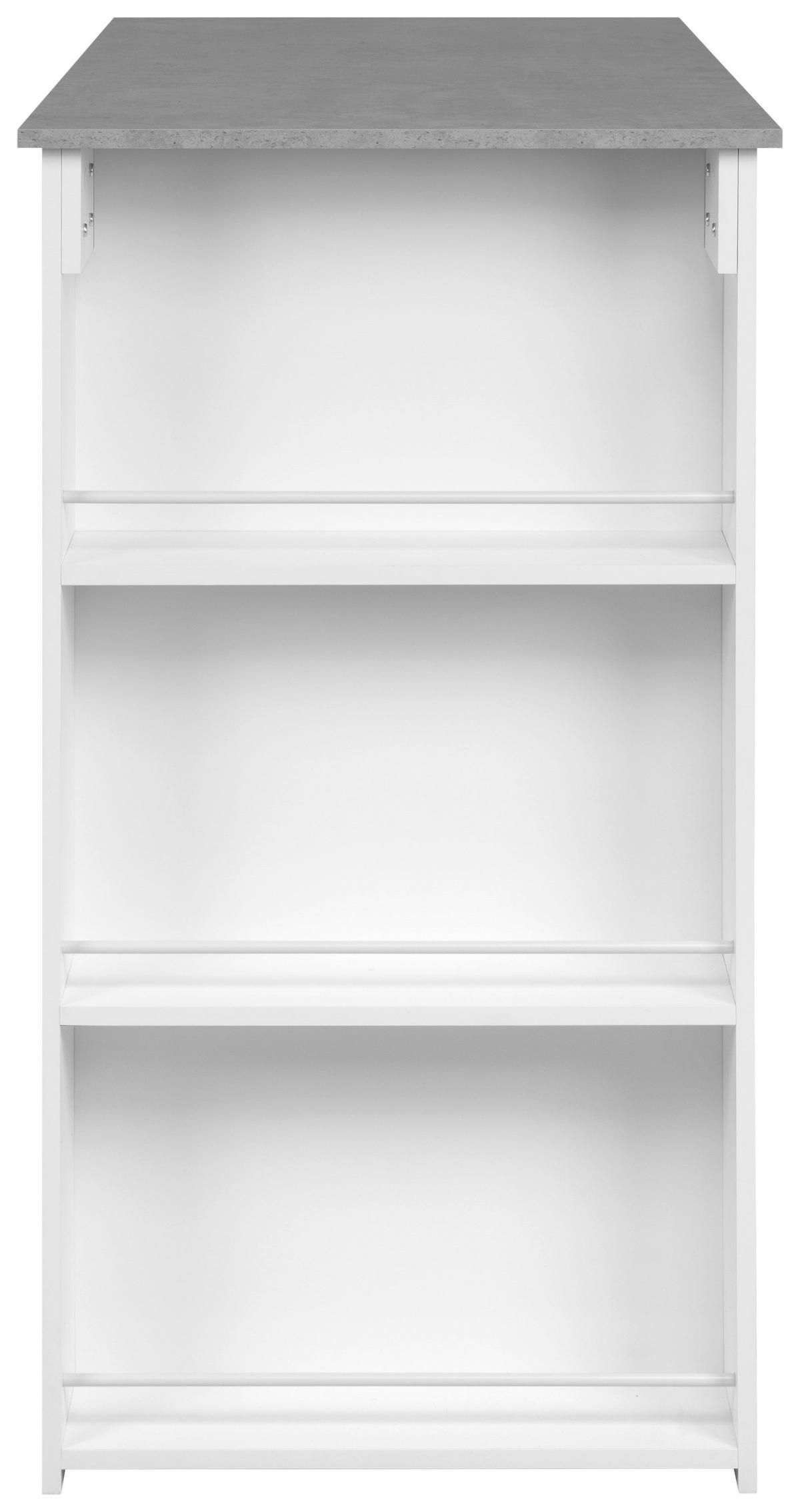 Bartisch Ostersund Weiß/betonoptik Dek., B: 120cm - Weiß, Basics, Holzwerkstoff (120/107/60cm)