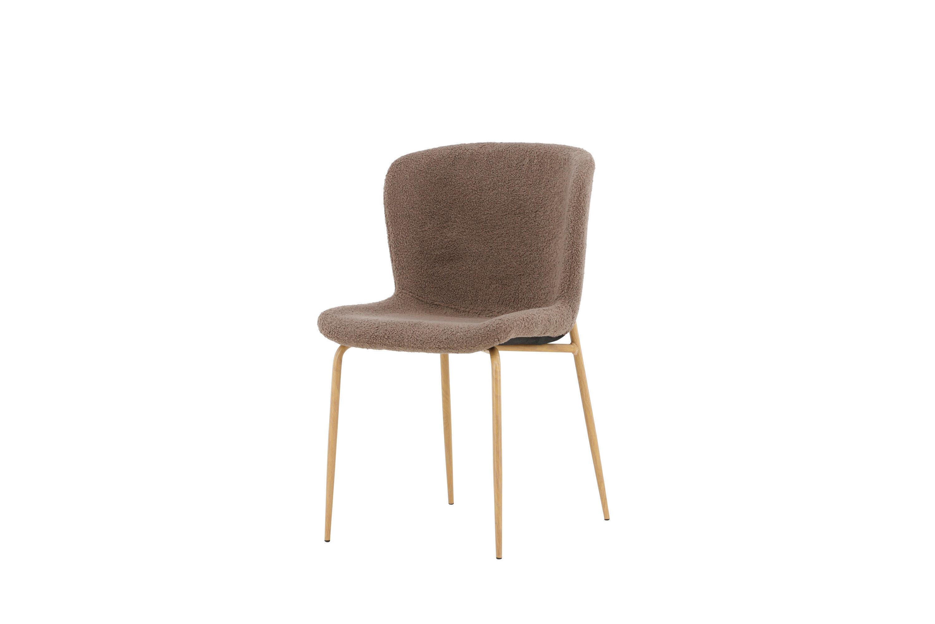STUHL Modesto Braun B: 48 cm - Braun, MODERN, Textil/Metall (48/80/54cm) - Livetastic