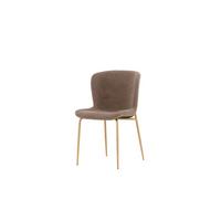STUHL Modesto Braun B: 48 cm - Braun, MODERN, Textil/Metall (48/80/54cm) - Livetastic