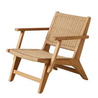 Loungesessel Eya Indoor 68x71x72 cm, Natur - Hellbraun/Teakfarben, Natur, Holz/Papier (68/71/72cm) - Gardenson