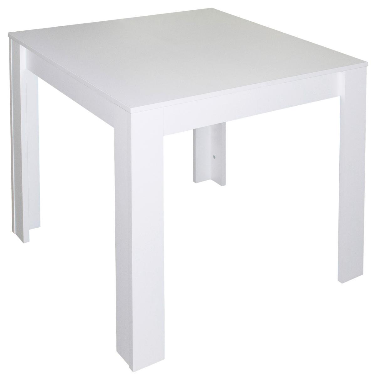 Esstisch Weiß, L: 80 Cm - Weiß, MODERN, Holzwerkstoff (80/80/75cm) - Livetastic