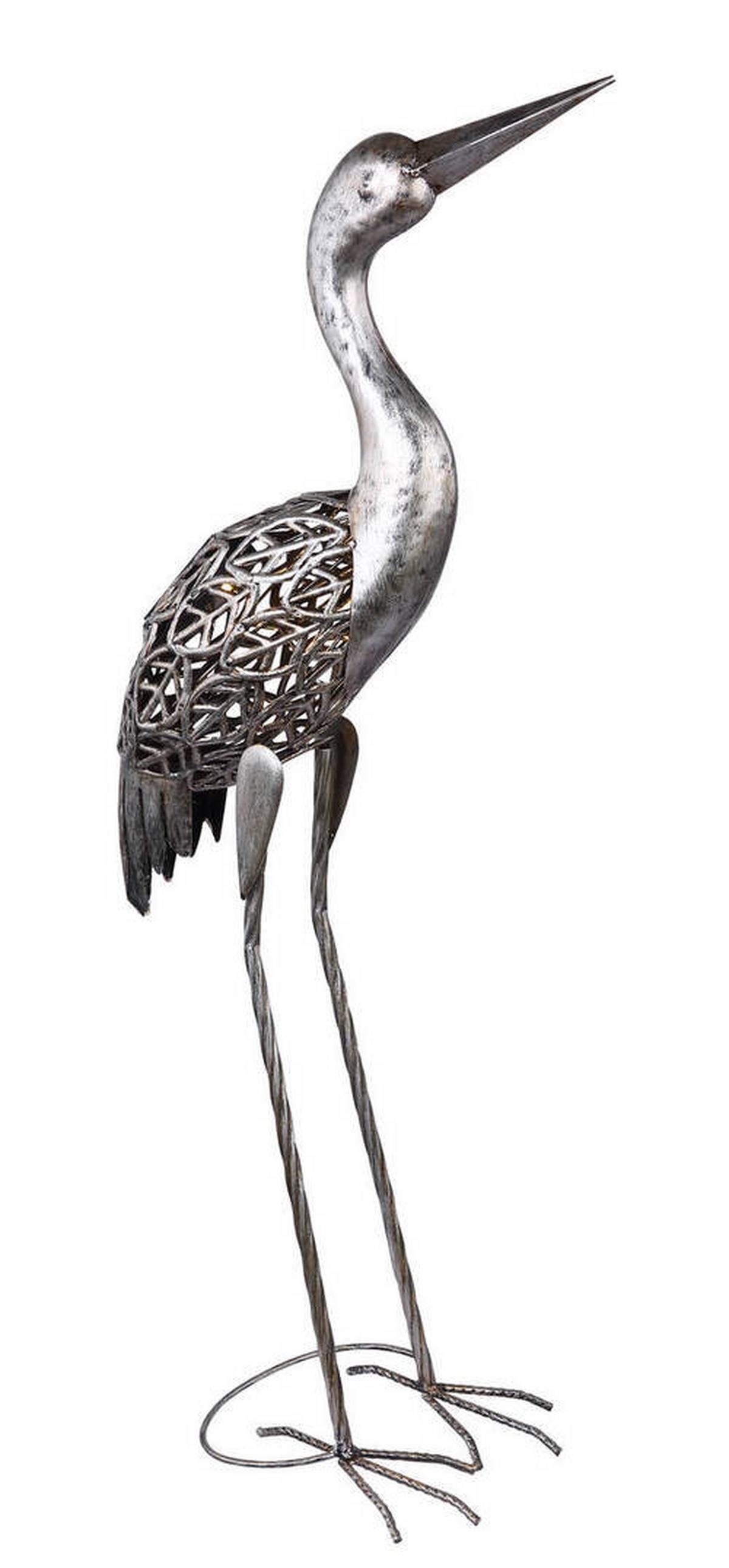 Solarleuchte Metall Grau - Grau, Basics, Metall (29/15/77cm) - Globo