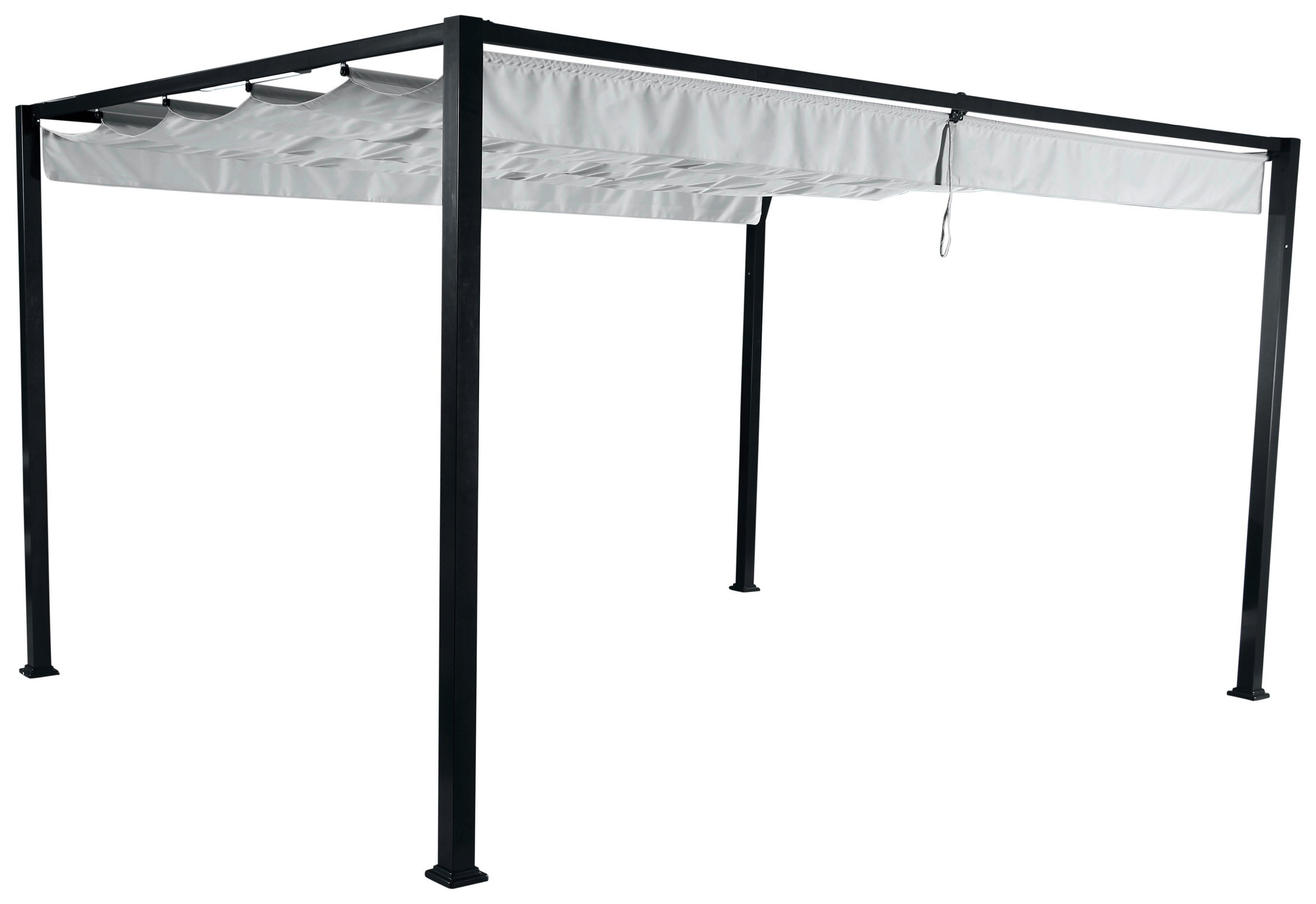 Pavillon Sky 400x300 cm Wetterfest - Anthrazit/Hellgrau, KONVENTIONELL, Textil/Metall (400/223/300cm) - Siena Garden