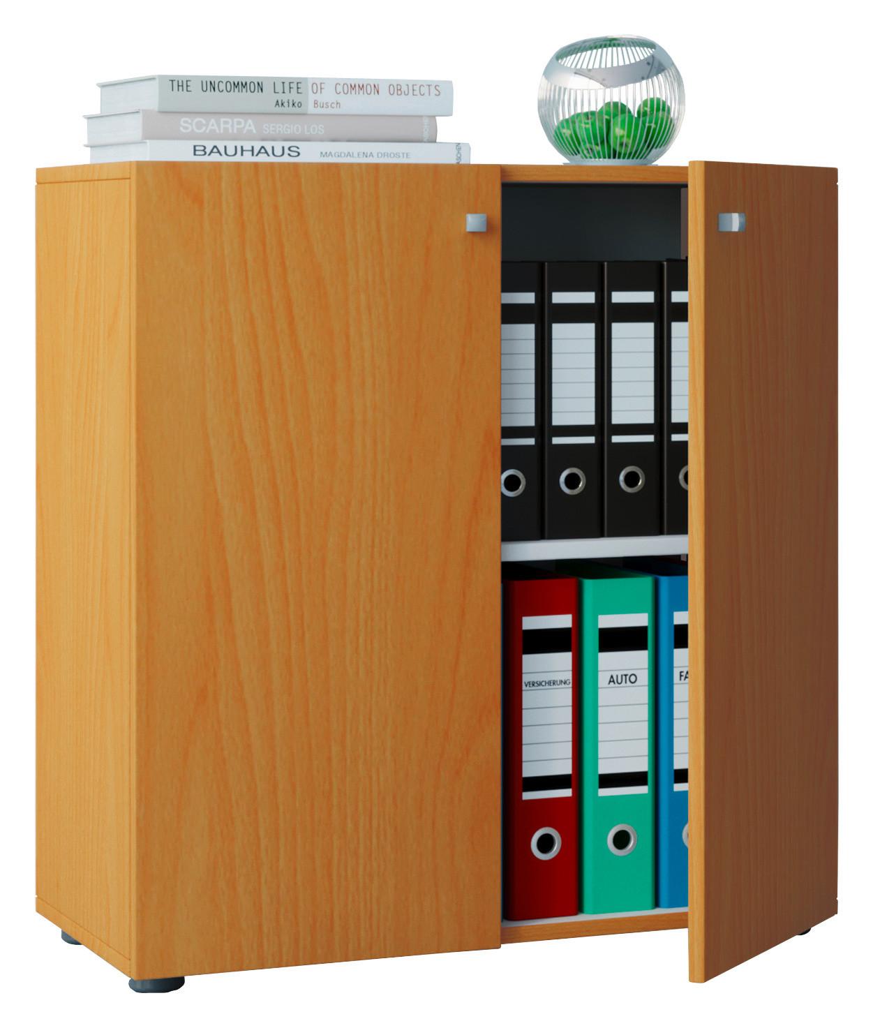 Aktenschrank Vandol Mini Buche Dekor B: 70 cm - Buchefarben, Basics, Holzwerkstoff (70/74/39cm) - MID.YOU