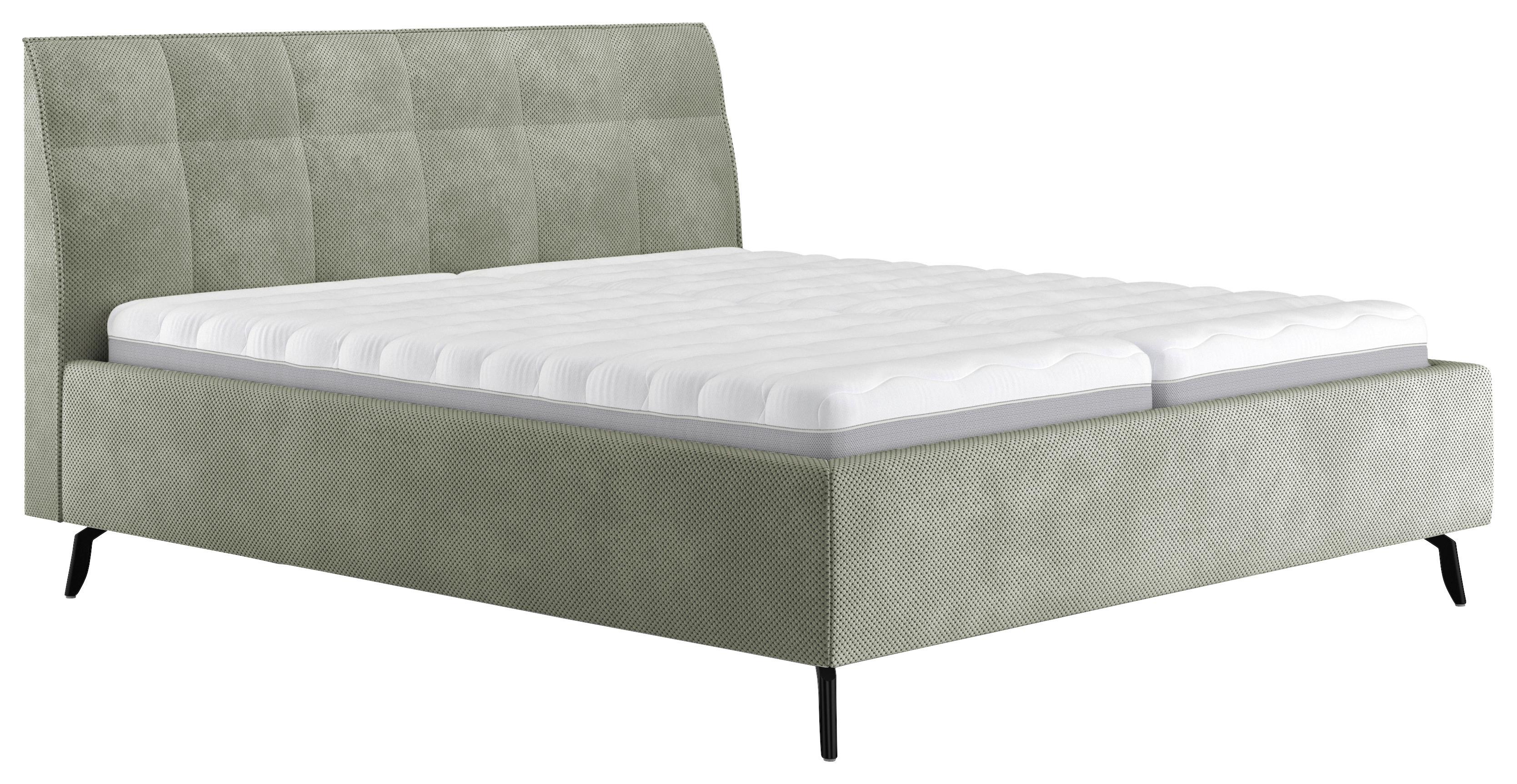 ČALÚNENÁ POSTEĽ EMILY II - čierna/zelená, Modern, kompozitné drevo/textil (160/200cm)